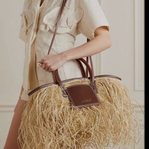 Jacquemus Le Panier Soli Fringe Raffia Bag